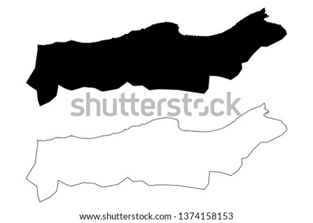 Tipaza Province ( Peoples Democratic Republic of Algeria) map vector illustration, scribble sketch  map