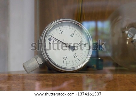 Clock behind glass