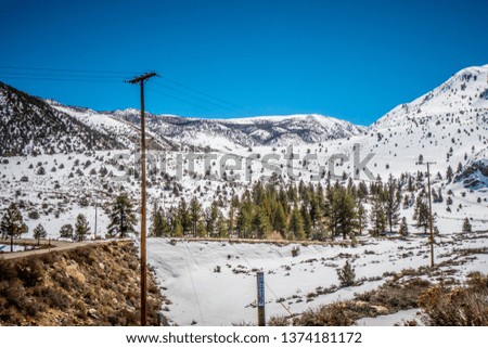 Sierra Nevada with it snowy mountains on a winters day - travel photography