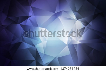 Dark BLUE vector polygon abstract layout. Creative illustration in halftone style with triangles. Triangular pattern for your design.
