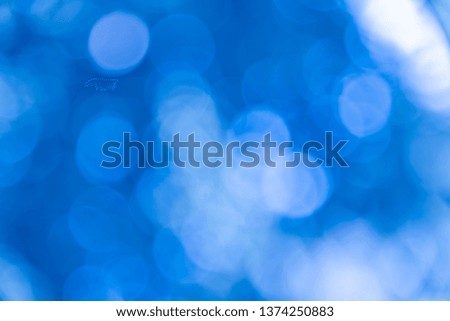 Blue bokeh background from nature