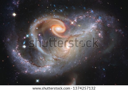 Galaxy, starfield, nebulae, cluster of stars in deep space. Science fiction art. Elements of this image furnished by NASA