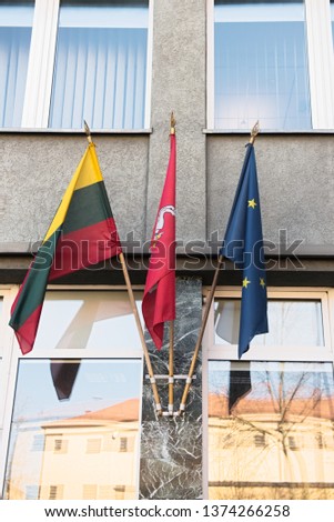 Lithuanian and European flags