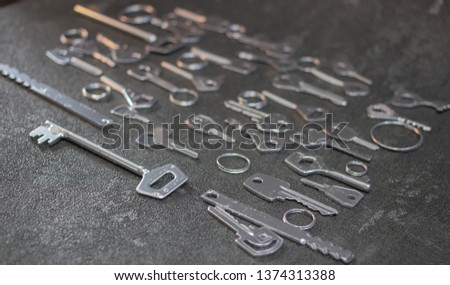 Conceptual image with keys as a background.