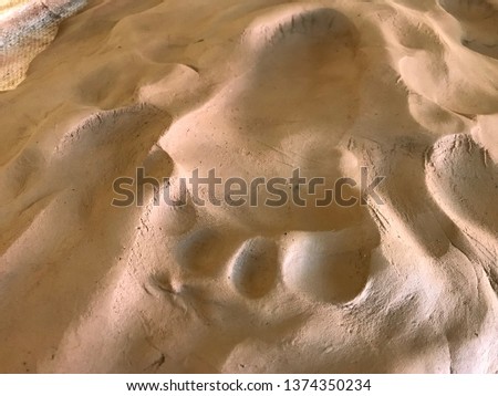 A foot print on clay