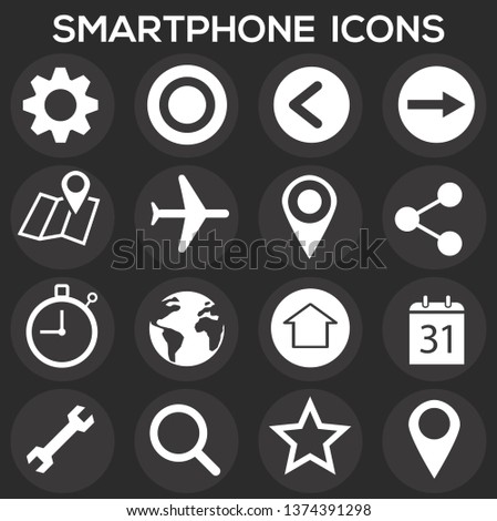 Contact us icons. Simple flat vector icons set on white background - Vector
