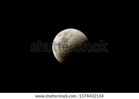initial phase of total eclipse of Moon
