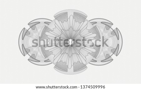 Grey rosette or money style emblem