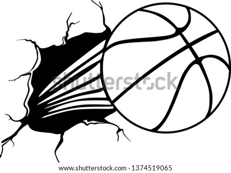 Basketball ball vector, sport, hobby