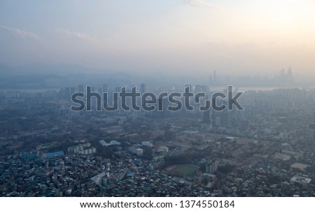 City sky view in Seoul,Korea.