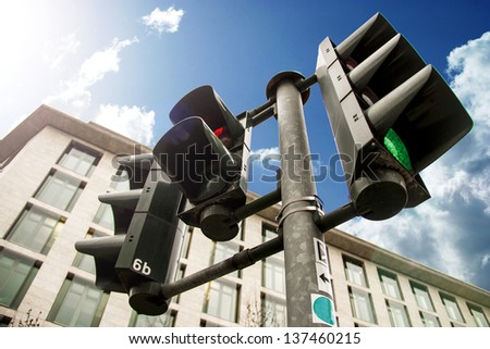 Traffic Light In The City