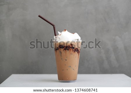 Ice Mocha coffee Royalty-Free Stock Photo #1374608741