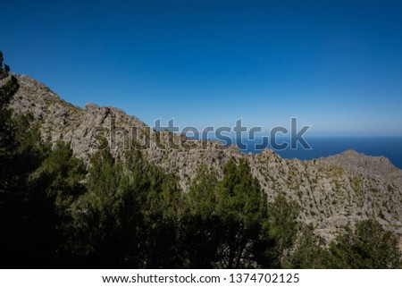 Tramuntana Creek, the most famous mountain on the island of Mallorca. Baleares Islands. Spain.