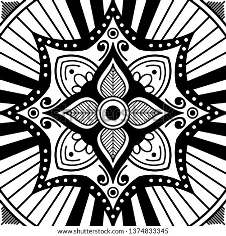 Vector Mandala for coloring page