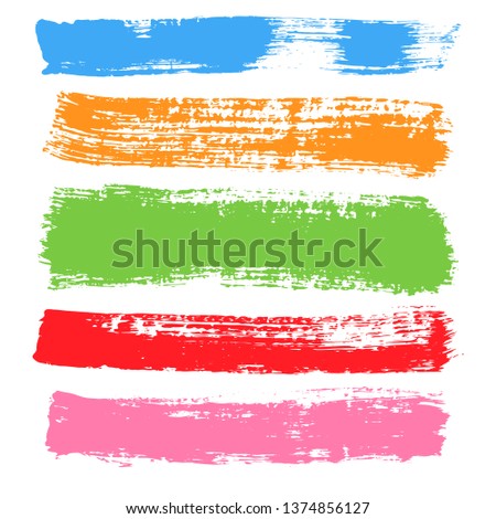Beauty and cosmetics brush strokes vector background. Girly lines collection, makeup swatches, set of cosmetic texture stains. Vector