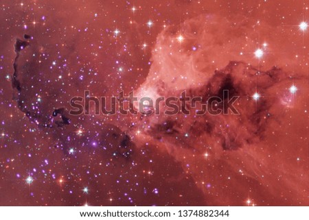 Outer space art. Nebulas, galaxies and bright stars in beautiful composition. Elements of this image furnished by NASA