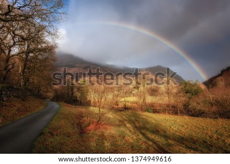 Rainbow in Snowdonia National Park