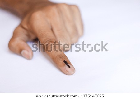 Indian Voter Hand with voting sign