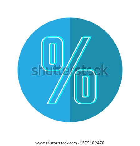 percent icon,colorful percent outline icon