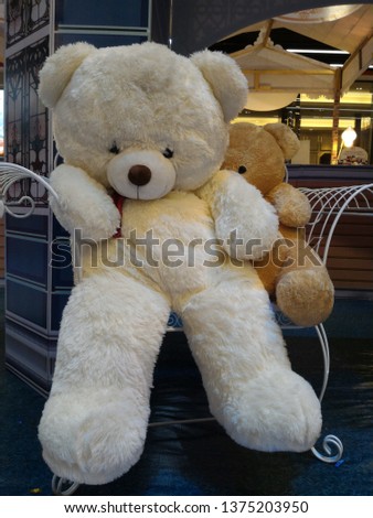 Teddy bears with various gestures