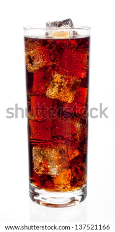 Highball of cola with ice
