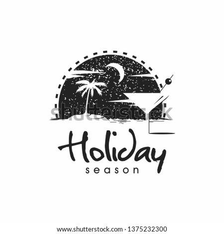 tourism and travel logo black rustic retro badge holidays vector illustration ideas