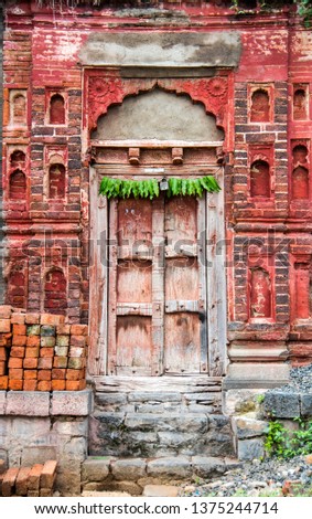 Old house door, India.