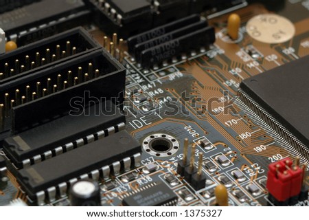 computer's motherboard Royalty-Free Stock Photo #1375327