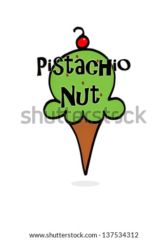 Pistachio Nut Ice Cream Cone
