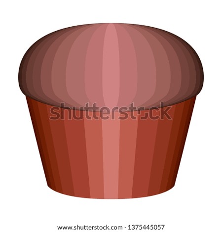 Isolated chocolate muffin image. Vector illustration design