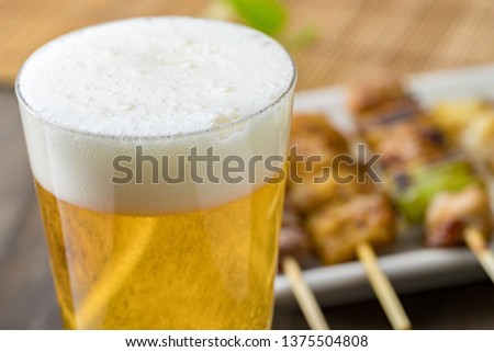 Yakitori and beer