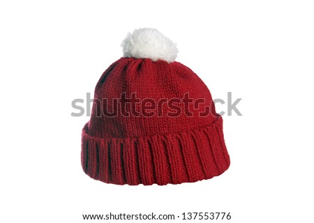 red cap isolated over a white background / red cap Royalty-Free Stock Photo #137553776