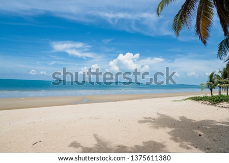 Beautiful nature sea summer background,Sand beach