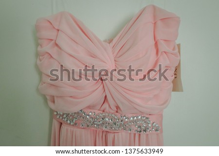 Pink prom dress Royalty-Free Stock Photo #1375633949