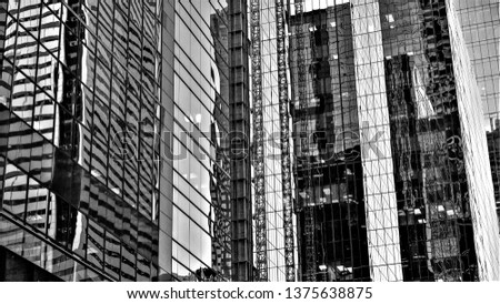 Downtown, Toronto - Skyscrapers' close up (Black & White)