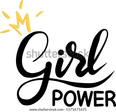 Girl Power decoration for T-shirt