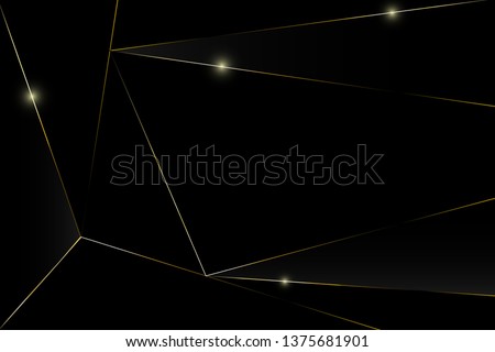 Abstract black and gold luxury background.Vector background can be used in cover design, book design, poster, cd cover, flyer, website backgrounds or advertising. Royalty-Free Stock Photo #1375681901