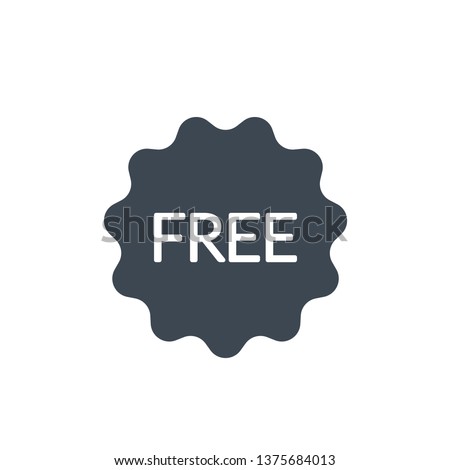 Free vector label illustration. Free sticker, badge, tag. Free, icon, charge, action, advertisement, advertising, background, badge, banner, best, bonus
