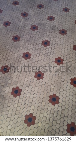 Retro tile pattern commonly used in old heritage houses in Penang, Malaysia