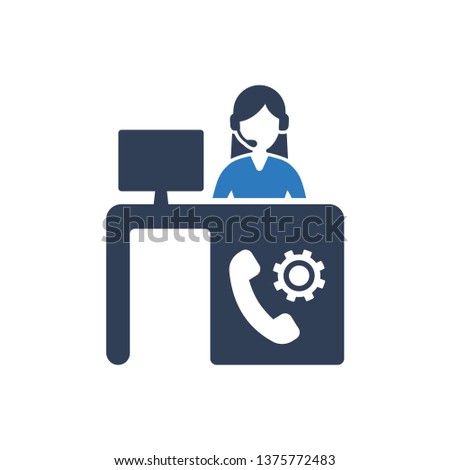 Simple Illustration of Help Desk / Help Provider Icon Icon