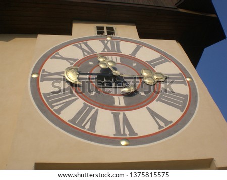 Detail Of The Clock Face Of Graz Clock Tower On The Schlossberg
