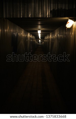 Moscow construction tunnel Royalty-Free Stock Photo #1375833668