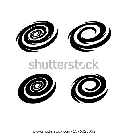 Black Hole, Galaxy Logo Inspiration Vector  Royalty-Free Stock Photo #1376023352