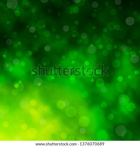Light Green vector background with circles. Abstract decorative design in gradient style with bubbles. Pattern for websites, landing pages.