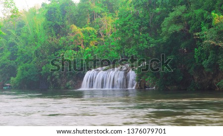 waterfall at kanchanaburi thailand
