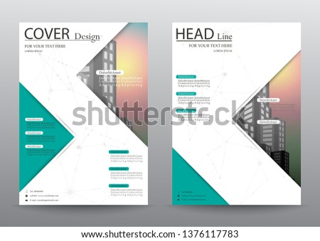 Annual report brochure Flyer design Layout template, size A4, Leaflet cover presentation
