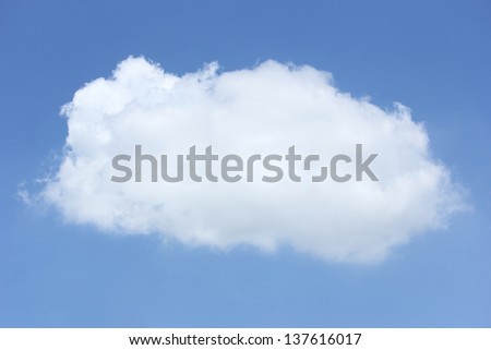 single cloud with blue sky