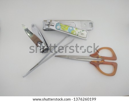 Picture of  hygiene accessories set of nail clippers,scissor and hair clipper -image