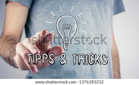Tips and tricks - text and lightbulbs