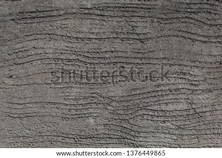 Concrete Wall With Hand Made Stripes